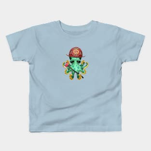 Cute Baby Octopus Firefighter Kids T-Shirt